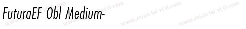 FuturaEF Obl Medium字体转换